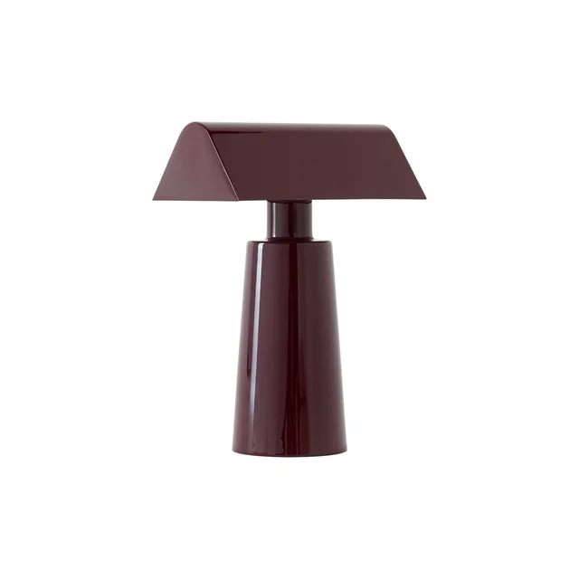 &Tradition Caret MF1 Tischlampe Tragbar Dunkles Bordeaux