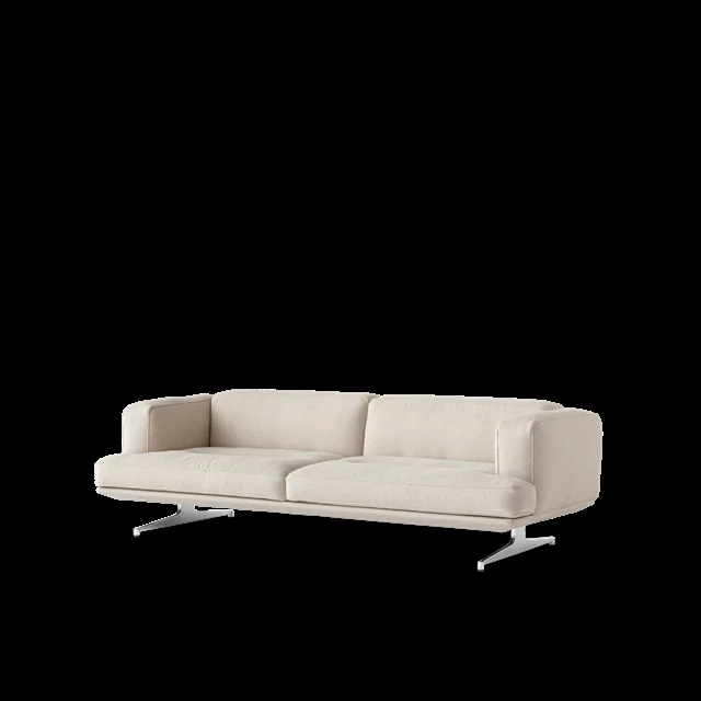 &Tradition Inland AV23 Sofa 3-Personen Ton 0011/Poliertes Aluminium