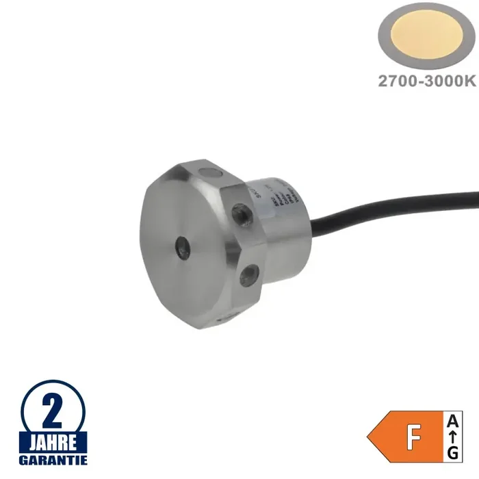 1,2W LED Unterwasser-Dekoeinbauleuchte 24V IP68 Warmweiß