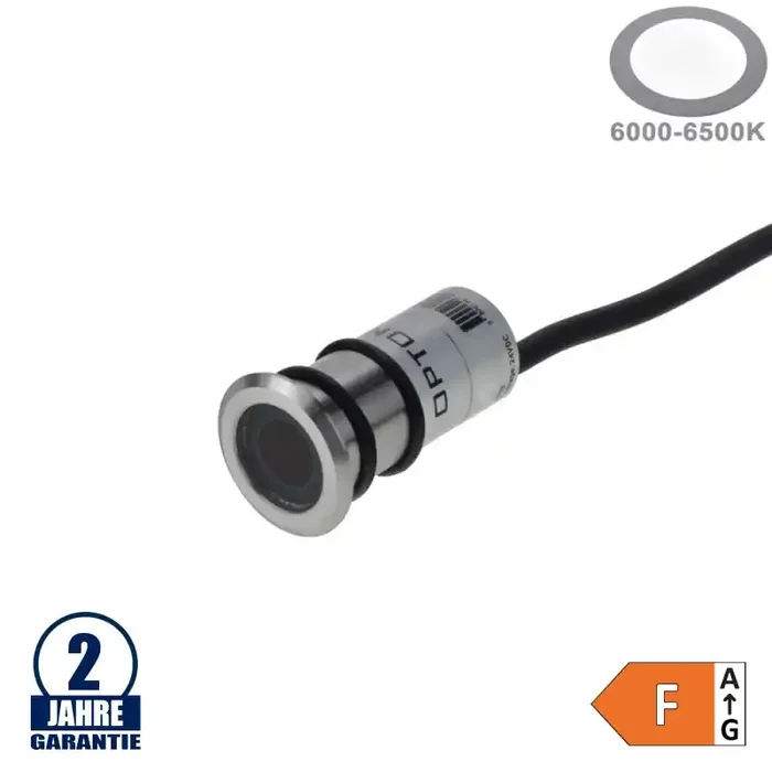 1,3W LED Bodenleuchte Inox 24V IP68 Kaltweiß