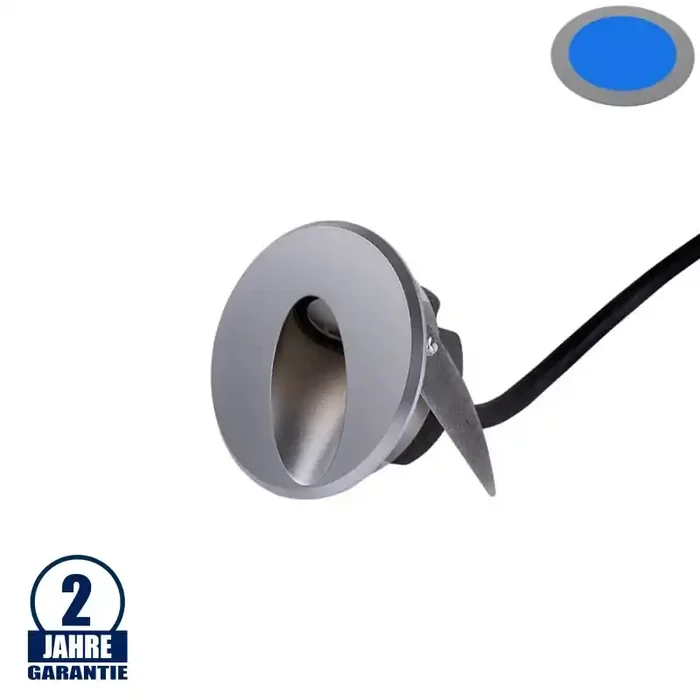 1,3W LED Mini Wandleuchte 24V IP44 Blau