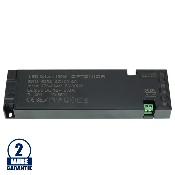 100W 12V DC Kunststoff Netzteil für Möbeleinbau