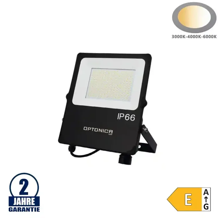 100W LED SMD Fluter CCT Farbwechsel Schwarz IP66