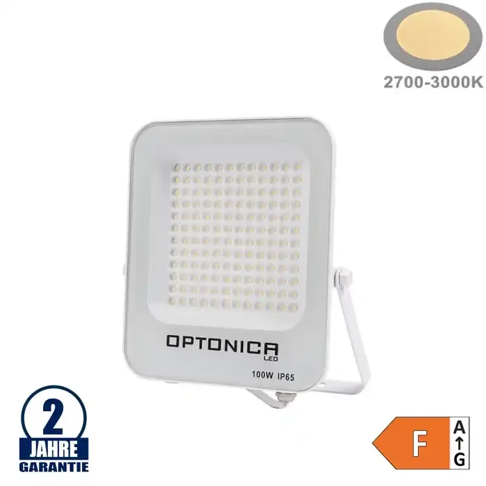 100W LED SMD Fluter weißes Gehäuse Warmweiß