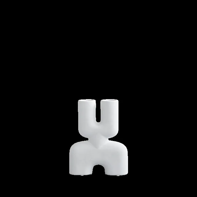 101 Copenhagen Cobra Doppelvase, Klein , Knochenweiß