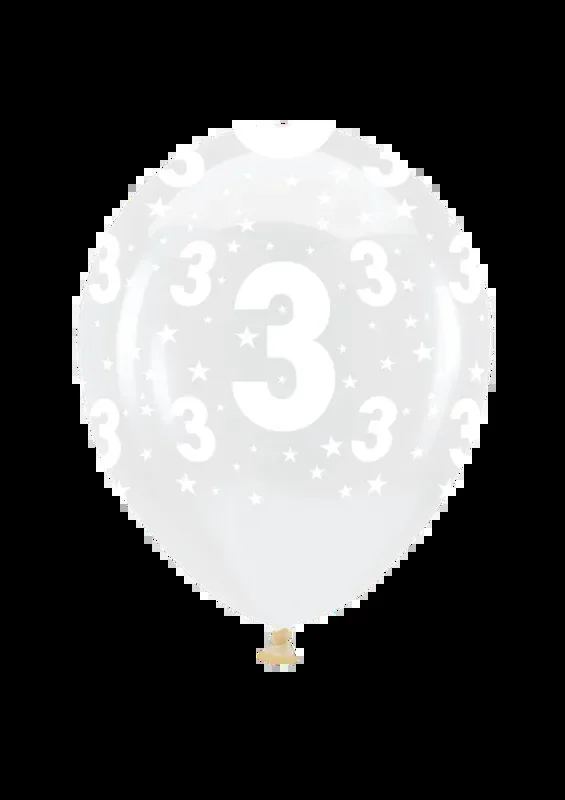 11″ Stars around Zahl „3“ (6 Stück)