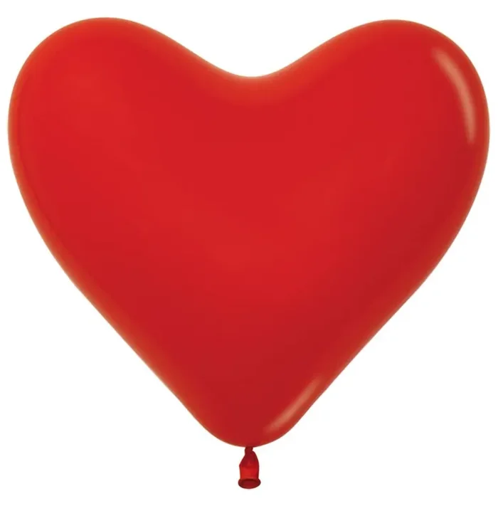 12″ Heart Standard Apple Red (50 Stück)