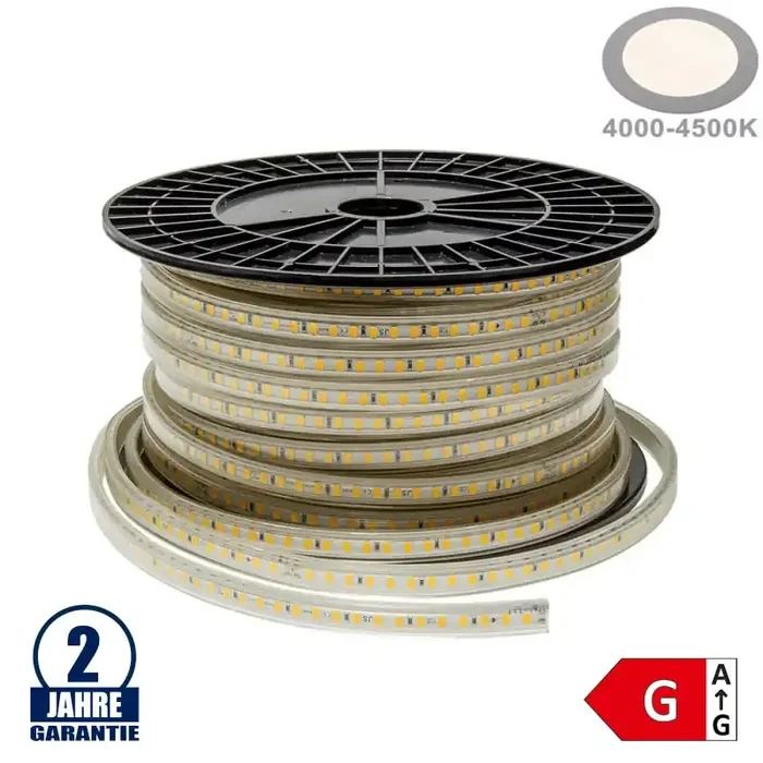 120SMD/m 10W 230V Led Streifen 5730 Wassergeschützt Neutralweiß IP44 1m