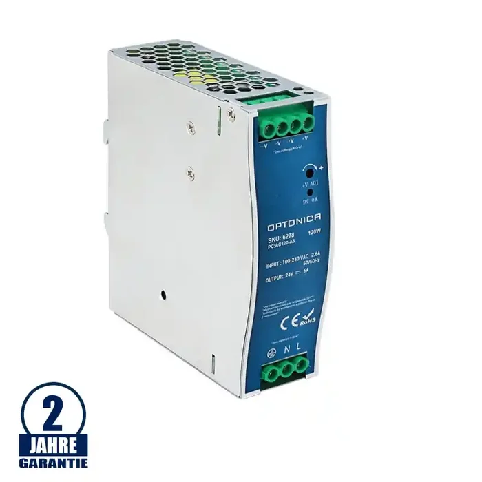 120W 24V DC DIN-Hutschienen Netzteil