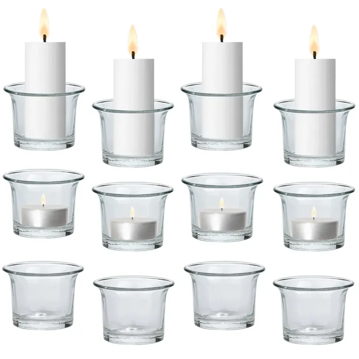 12er Set Teelichtgläser Kerzengläser Trefor