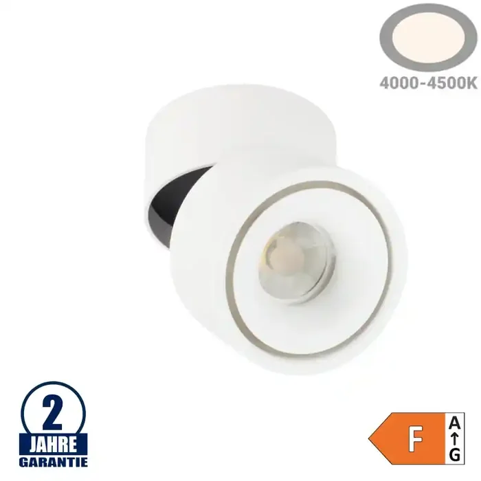 12W LED Deckenstrahler schwenkbar Weiß Neutralweiß
