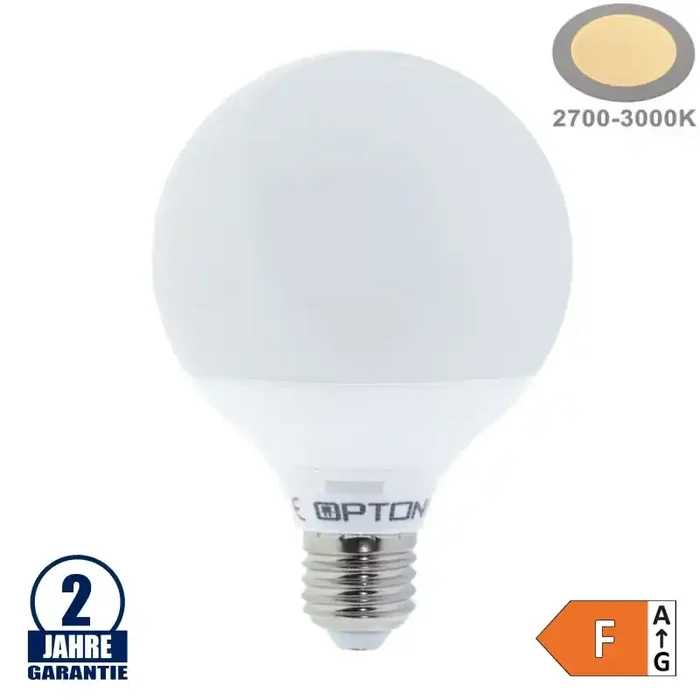 12W LED E27 G95 Globe Kunststoff Warmweiß