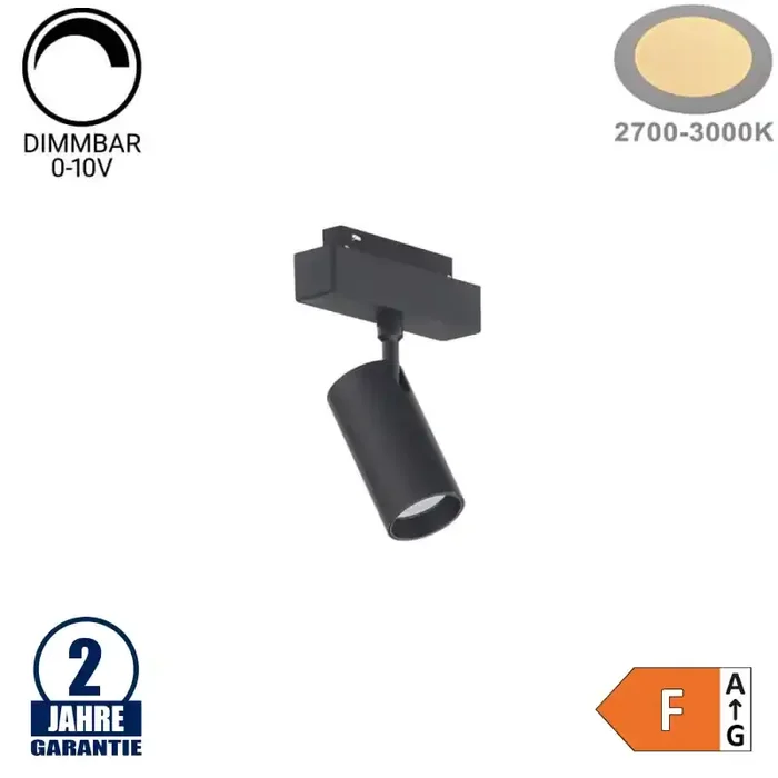 12W Schienenspot für 48V Stromschiene R35 Magnetic Line Warmweiß 0-10V Dimmbar