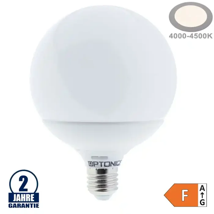15W LED E27 G120 Globe Kunststoff Neutralweiß