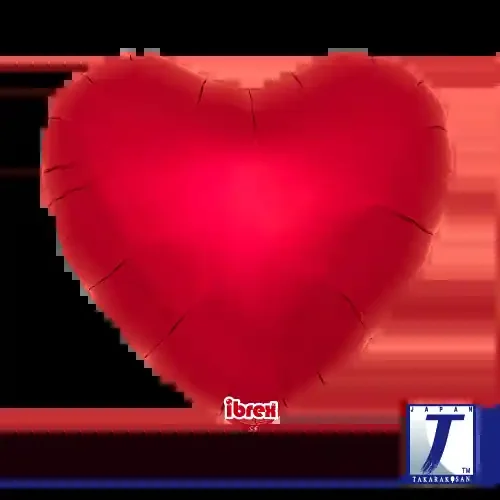 18″ Heart Glittergraphic Red (10 Stück)