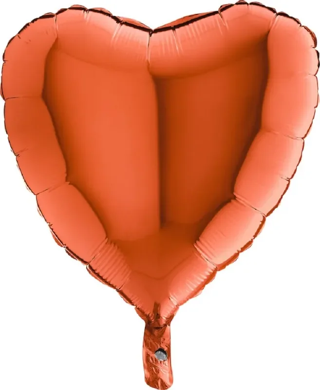 18″ Heart Metallic Orange (ibrex)