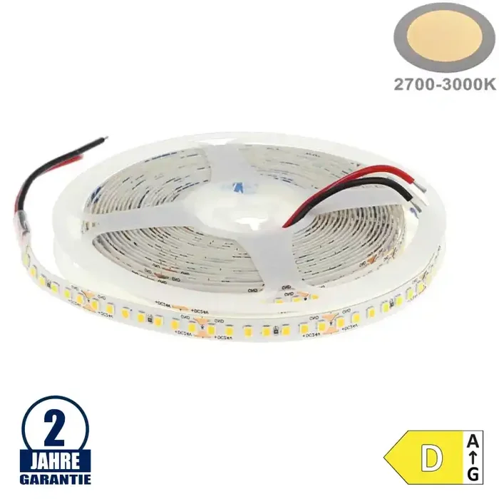 182LED/m 14W/m 24V LED Streifen 2835 HL Warmweiß 1m