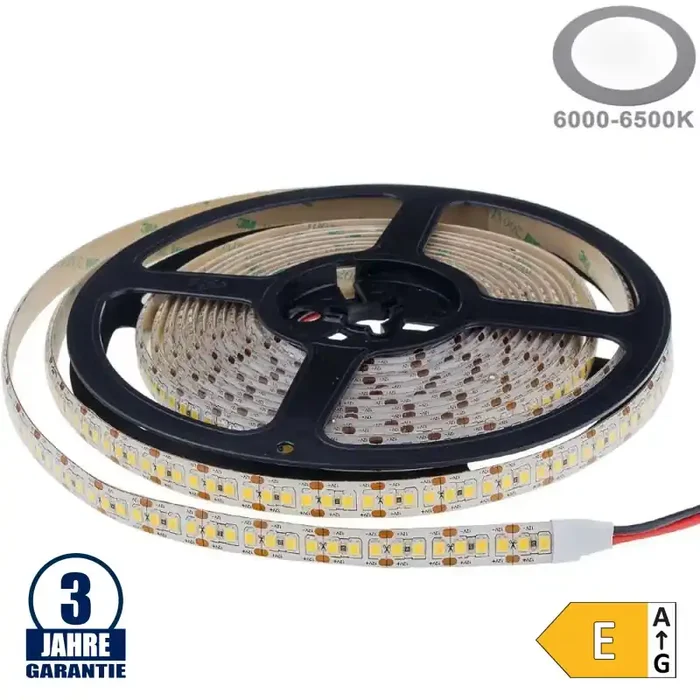 198SMD/m 20W/m 12V Professional LED Streifen 2835 Kaltweiß Spritzwassergeschützt 1m