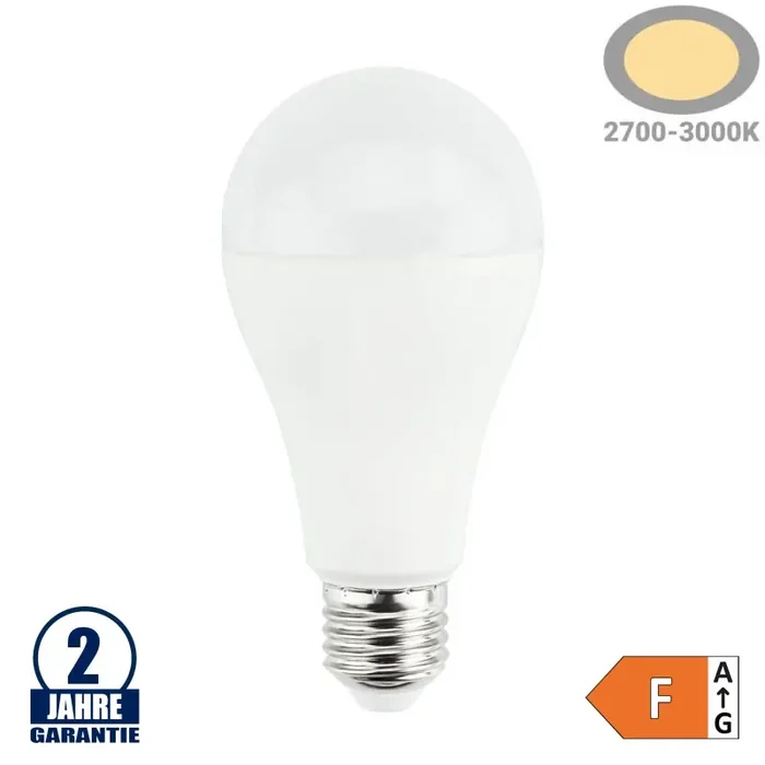 19W LED E27 A65 Birne Kunststoff Warmweiß