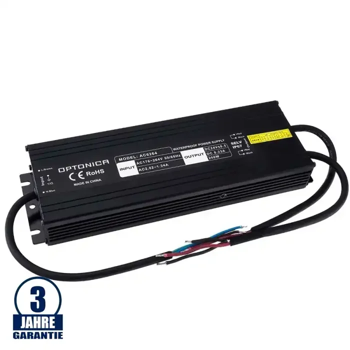 200W 24V DC Metall Netzteil Professional Wassergeschützt