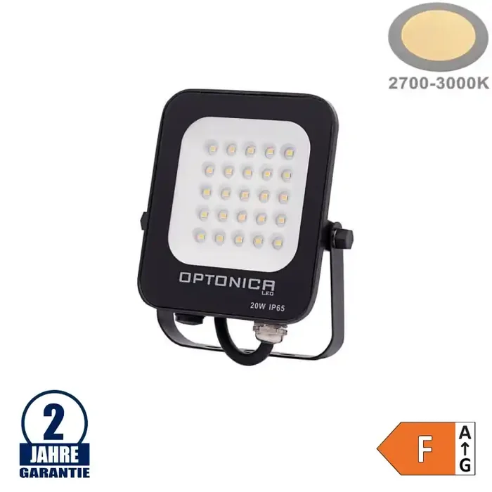 20W LED SMD Fluter schwarzes Gehäuse Warmweiß