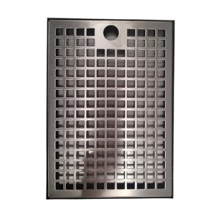 239x170x12mm Tropfblech zum Auflegen aus Edelstahl für Fassbock zum einschieben