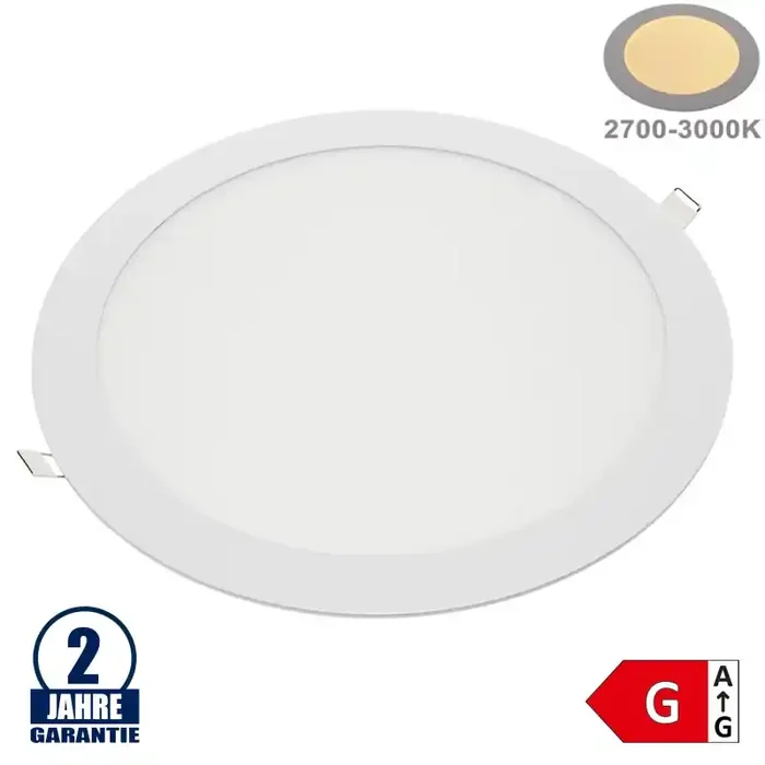 24W LED Mini Panel Rund Warmweiß