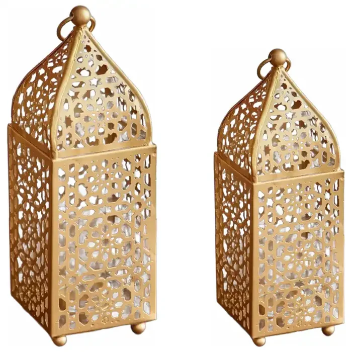 2er Set Orientalische Deko Laterne Teelichthalter Windlicht Zayla