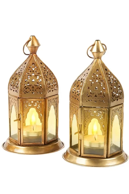 2er Set Orientalische Laterne Dekoration Basem Klar