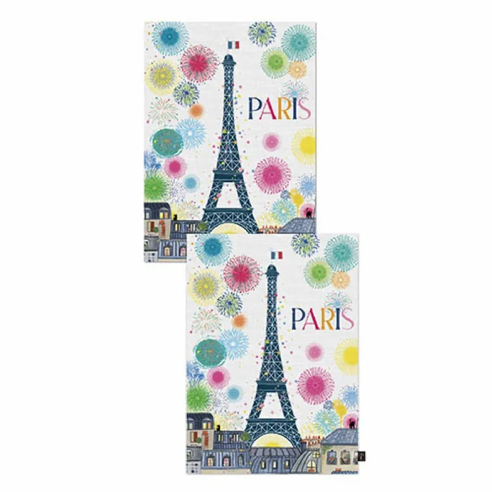 2er-Set Servietten im Geschenkkarton Kiub Paris En Fête