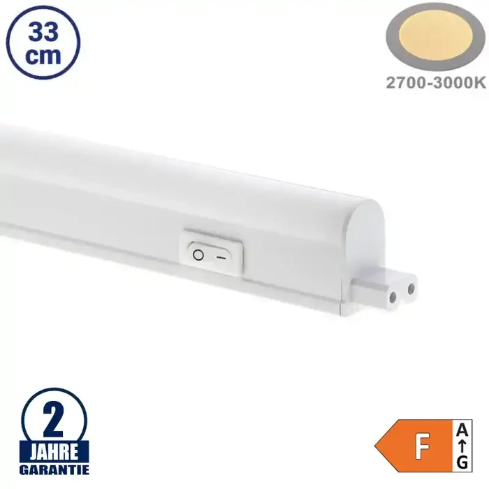 3,4W LED Unterschrankleuchte T5 mit Schalter 33cm Warmweiß