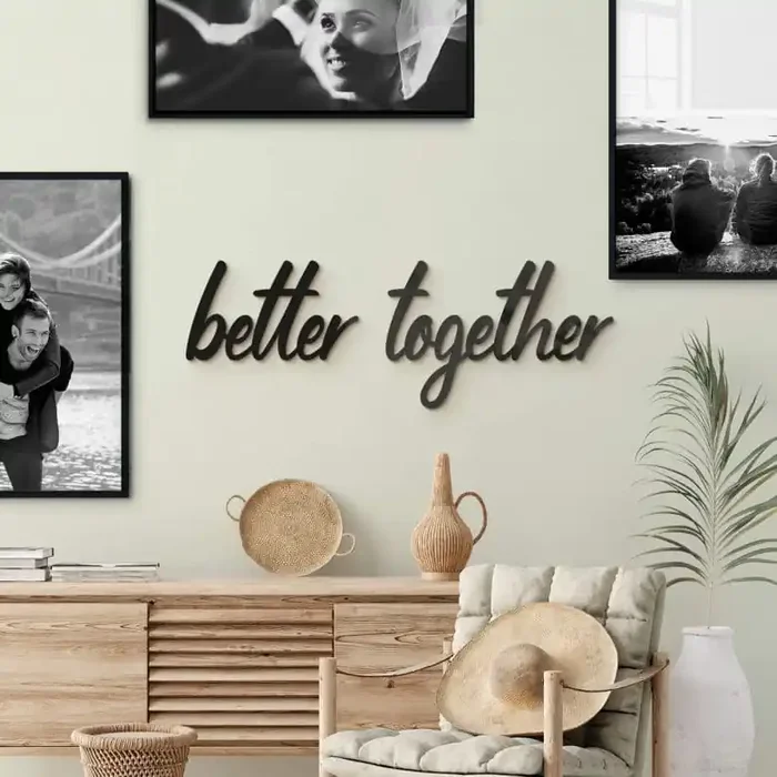 3D Acryldeko – Romantischer Spruch – better together
