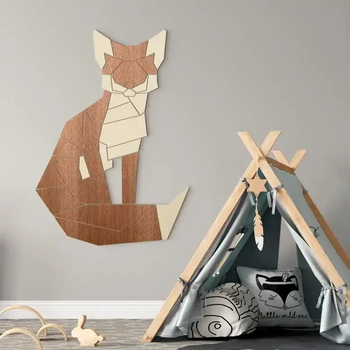 3D Deko Fuchs Tier Holzpuzzle