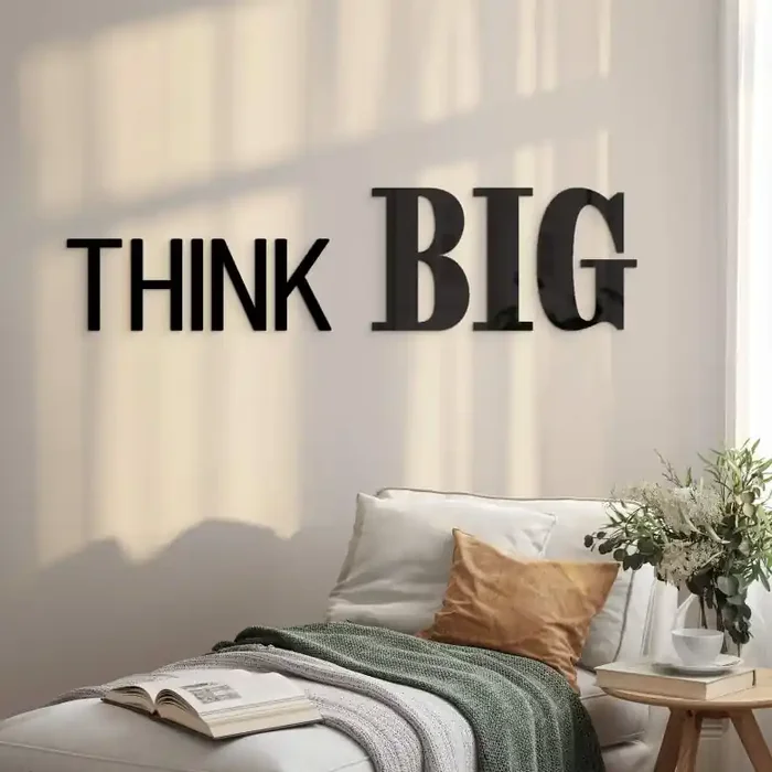 3D Deko Spruch THINK BIG – Acryldeko