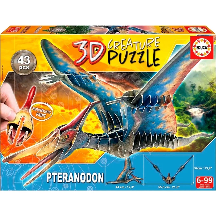 3d-Puzzle Dinosaurier Educa Pteranodon [Größe 5,8×37,3×27,2 cm]