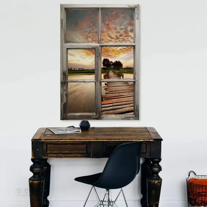 3D Wandtattoo Fenster Shabby – To the other side