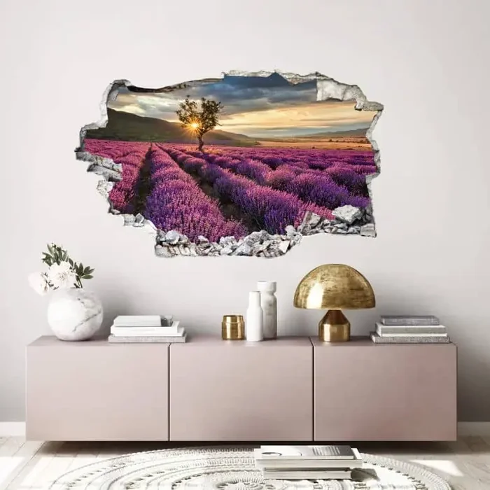 3D Wandtattoo Lavendelblüte in der Provence