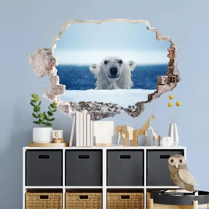 3D Wandtattoo National Geographic Frecher Eisbär