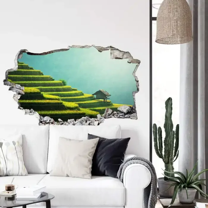 3D Wandtattoo Reisterrassen