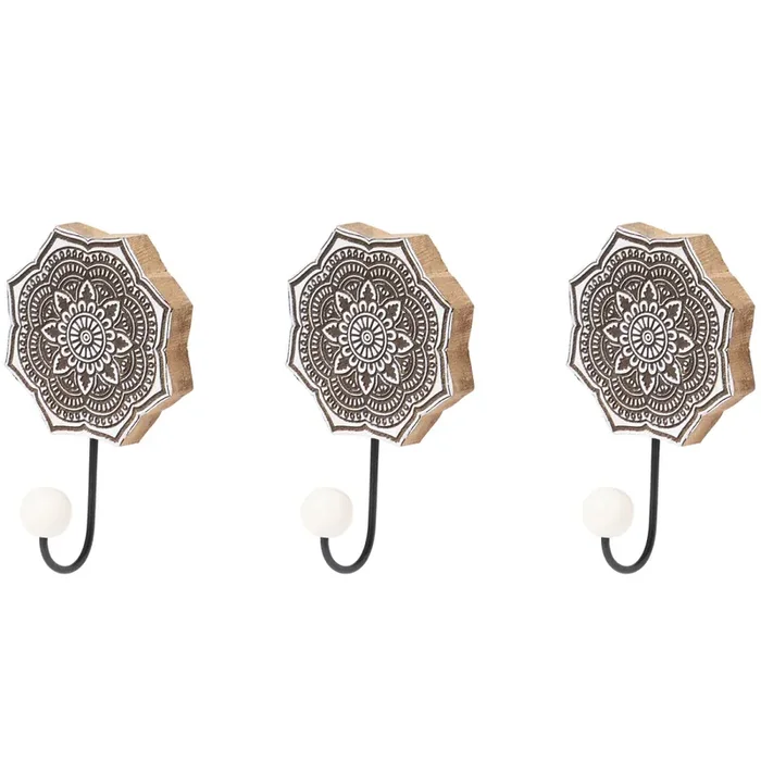 3er Set Orientalischer Wandhaken Haken Hares -2-