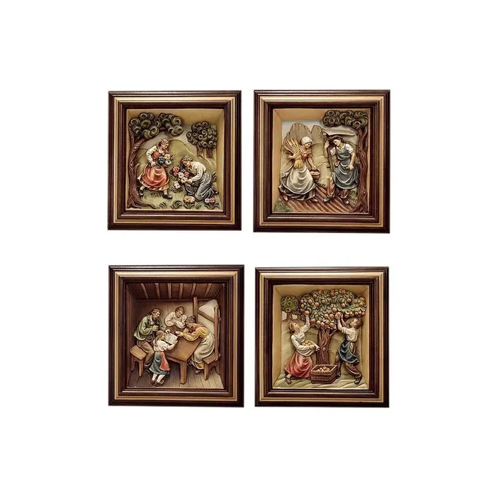 4 Reliefs Jahreszeiten