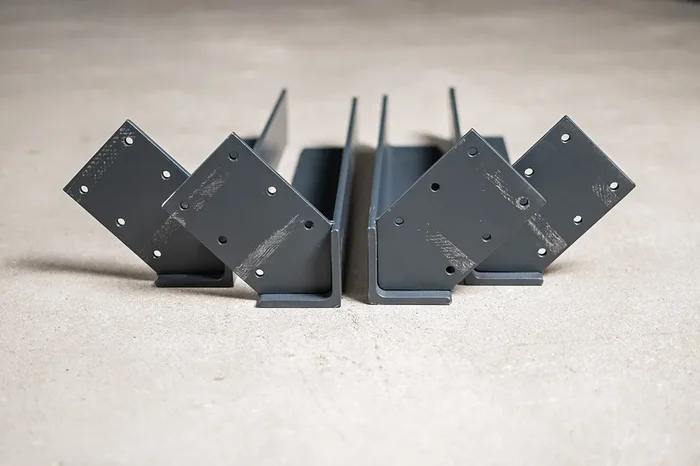 4er Set Stahl Tischbeine Pantia 14 x 70cm B-Ware