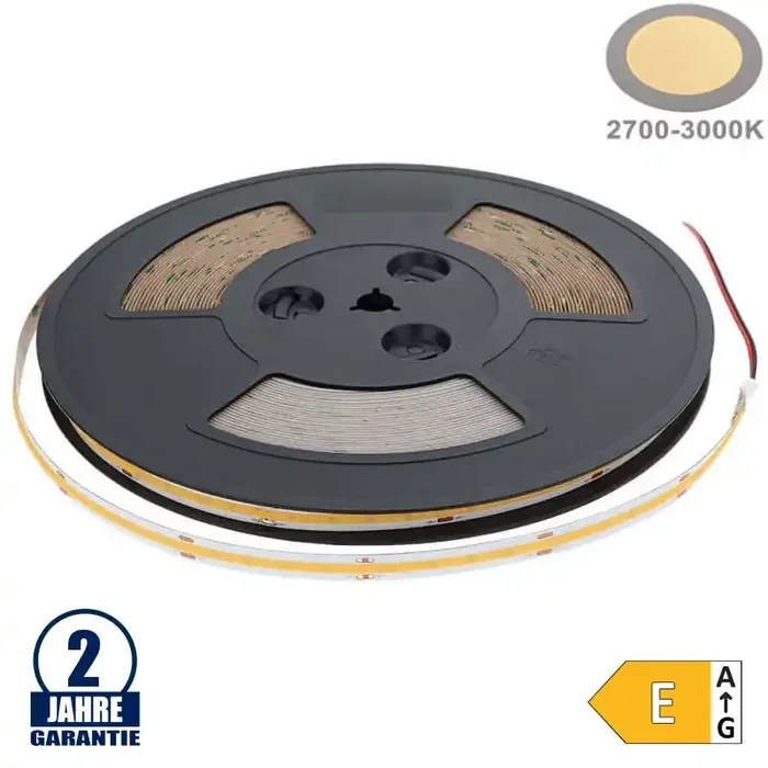 504SMD/m 6W/m 48V COB LED Streifen Warmweiß 1m