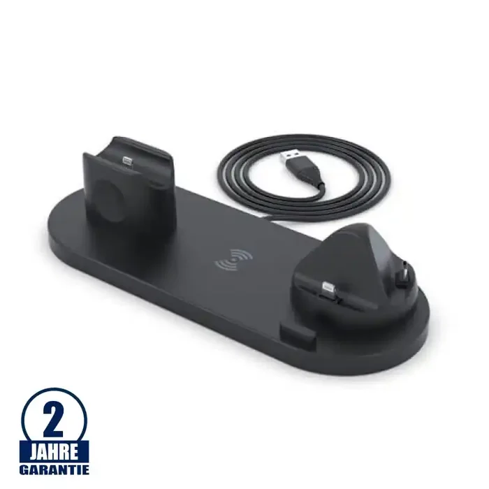 6 in 1 Multifunktions-Charging Station für diverse Geräte Schwarz