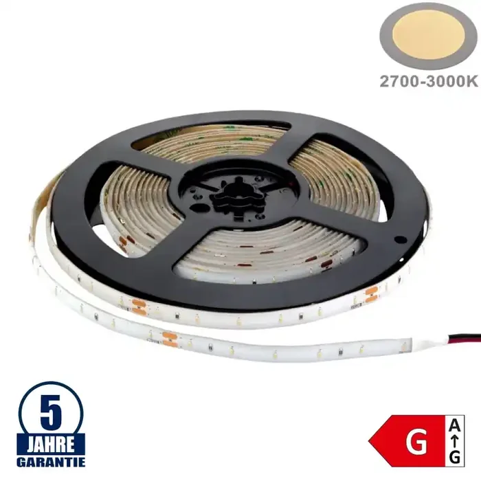 60SMD/m 4,8W/m 24V Professional LED Streifen 1808 Warmweiß 1m Spritzwassergeschützt