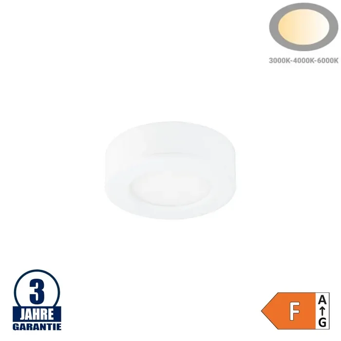 6W LED Aufbauleuchte Slim Mini Rund CCT Farbwechsel IP44