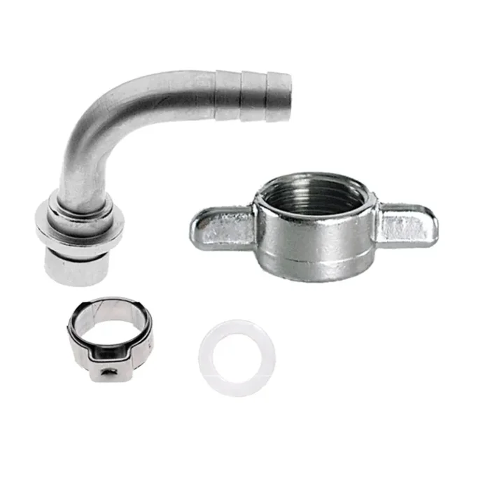 7 mm curved, 4-part beer hose nozzle set