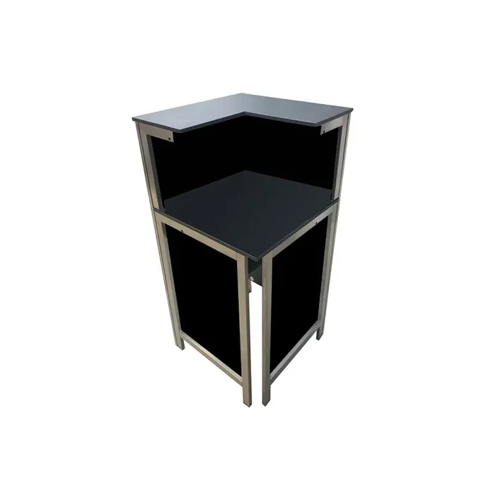 90° corner piece for long drink counters Front Black PE Granite