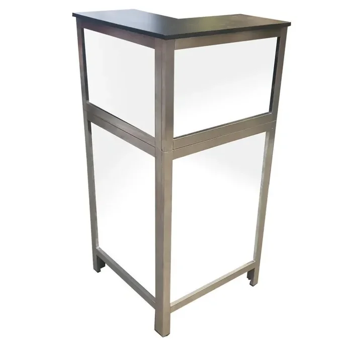 90° corner piece for multi-counters, front white, foamlite black