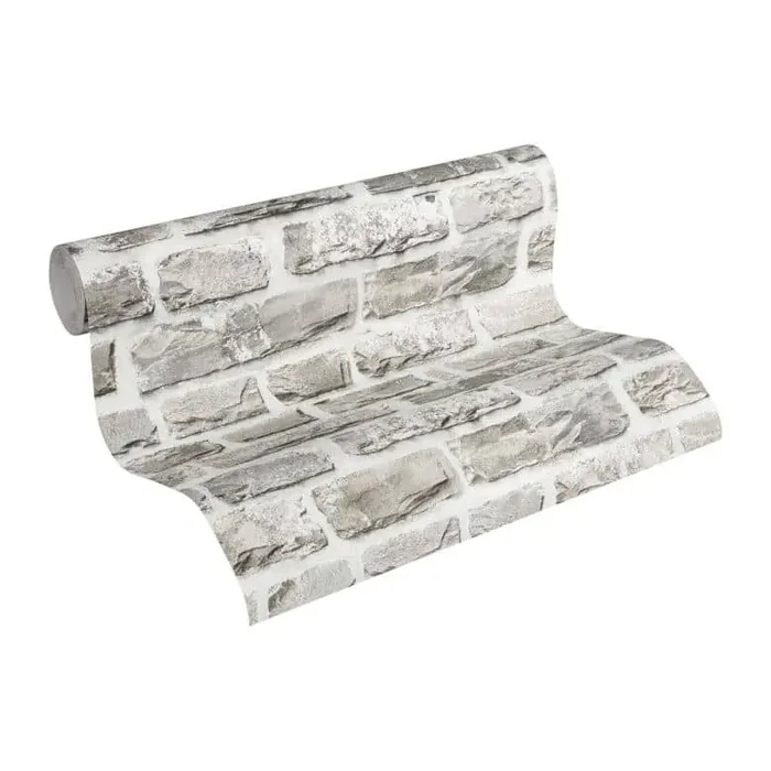 A.S. Création Vliestapete Neue Bude 2.0 Tapete in Steinoptik Naturstein beige, bunt, grau